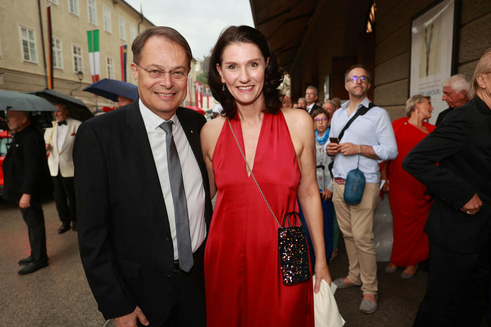 Der Vorstandsvorsitzende des Spar Konzerns Gerhard Drexel mit Ehefrau Andrea