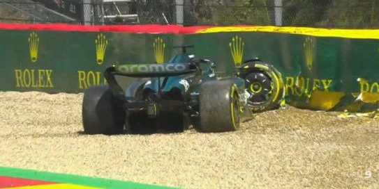 Lance Stroll hat für eine Rote Flagge im Sprint-Shootout gesorgt. 
