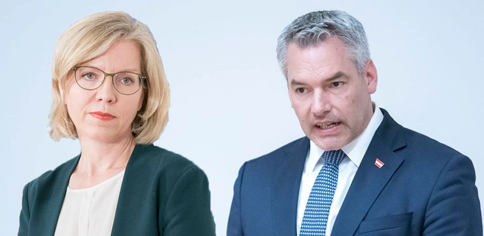 Leonore Gewessler hält Karl Nehammers Klimakleber-Vergleich für 
