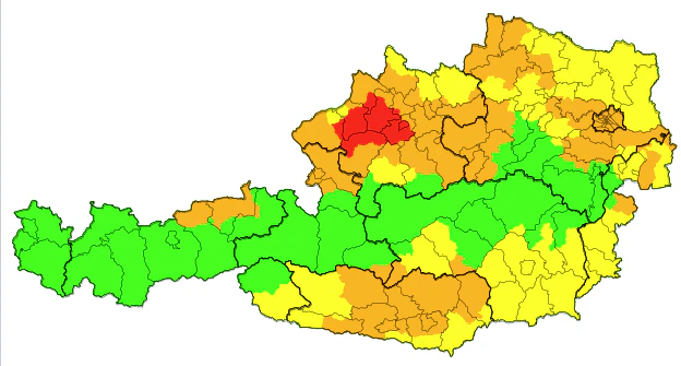 Die Warnung der Unwetterzentrale am Sonntag.