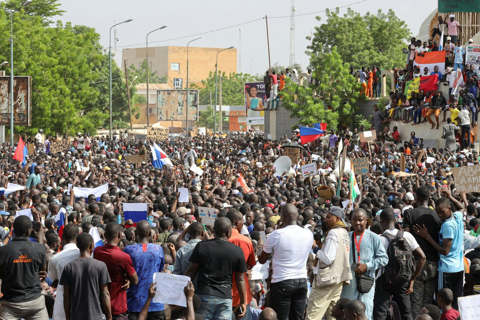 Demonstranten in der Hauptstadt Niamey.
