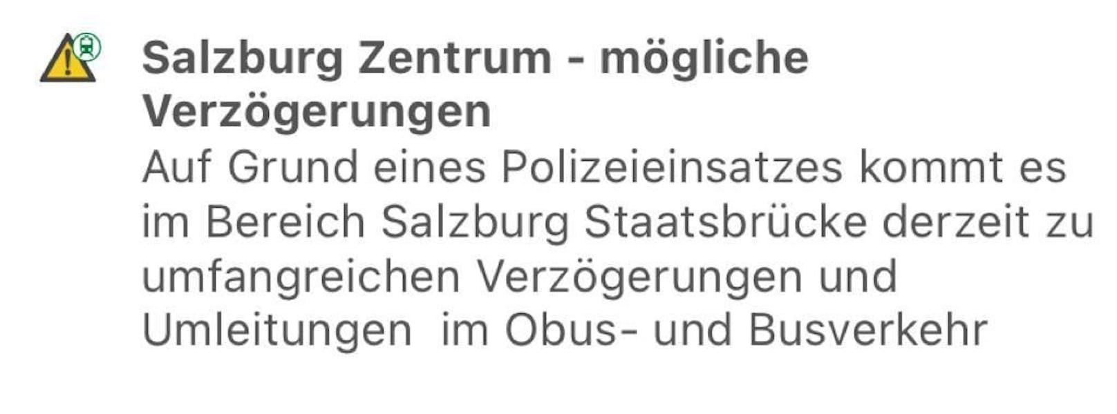 In Salzburg steht wegen eines Klima-Protests (auch) der Öffi-Verkehr still. 
