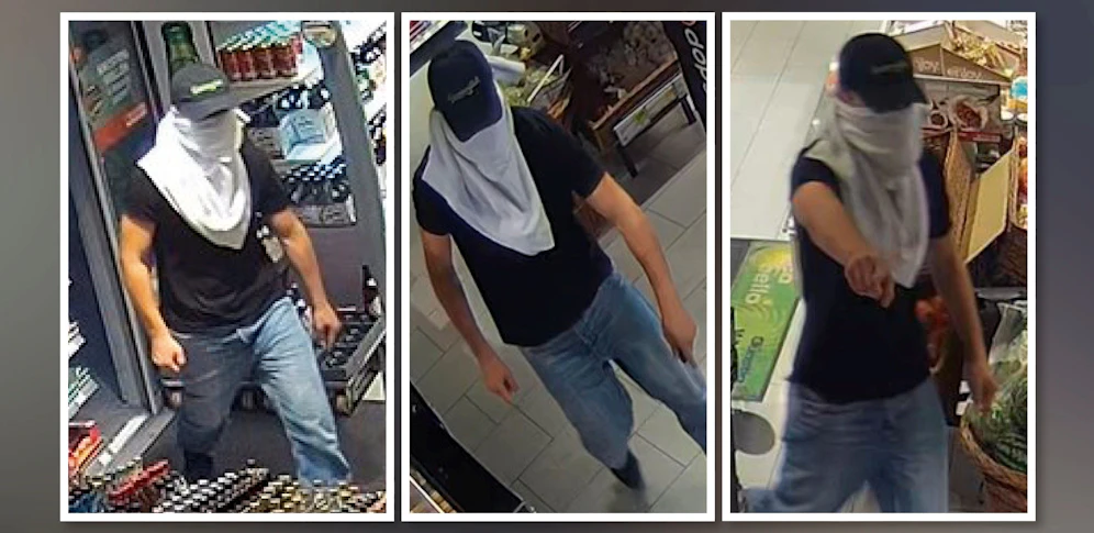 Kurioser Überfall: Mit einem Sweater vorm Gesicht suchte ein Mann eine Linzer Tankstelle heim.