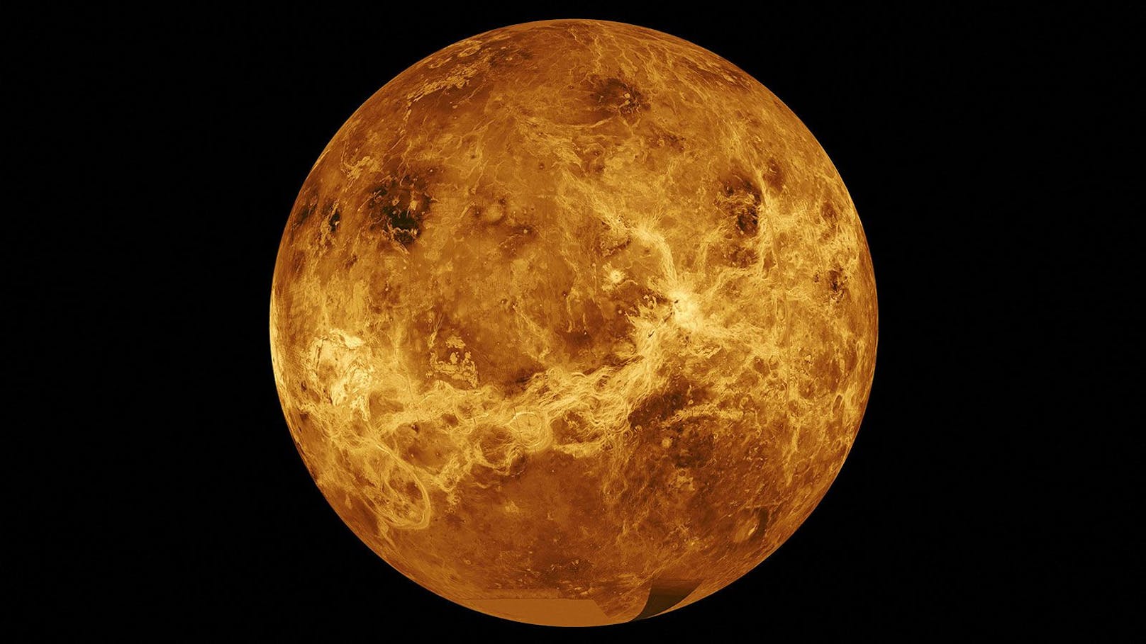 Venus ist der zweitnächste Planet zur Sonne und ähnelt in Größe und Zusammensetzung der Erde, hat aber eine extrem dichte Atmosphäre, die hauptsächlich aus Kohlendioxid besteht, was zu Oberflächentemperaturen von über 460 Grad Celsius führt.