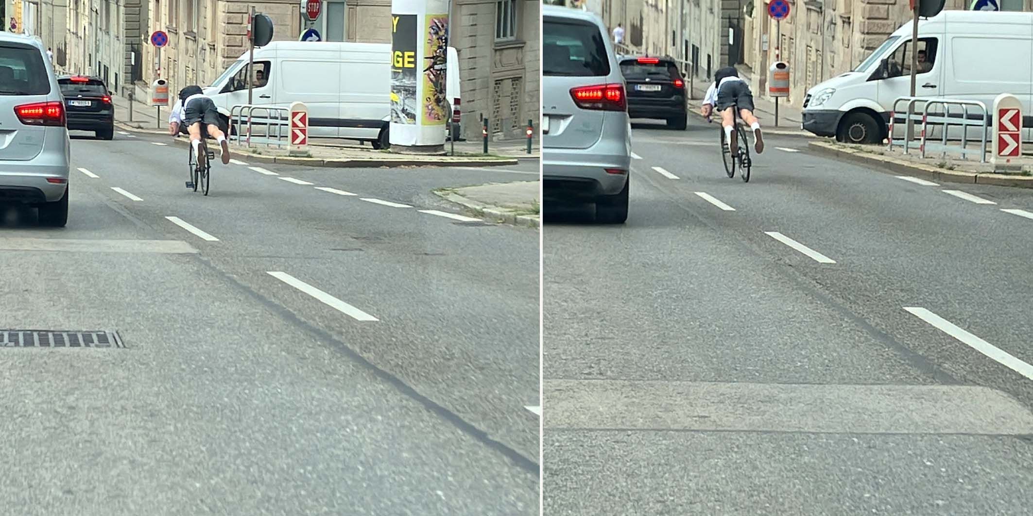 Einen Wiener Radfahrer konnte am Freitag niemand aufhalten – auch kein Radarkasten.