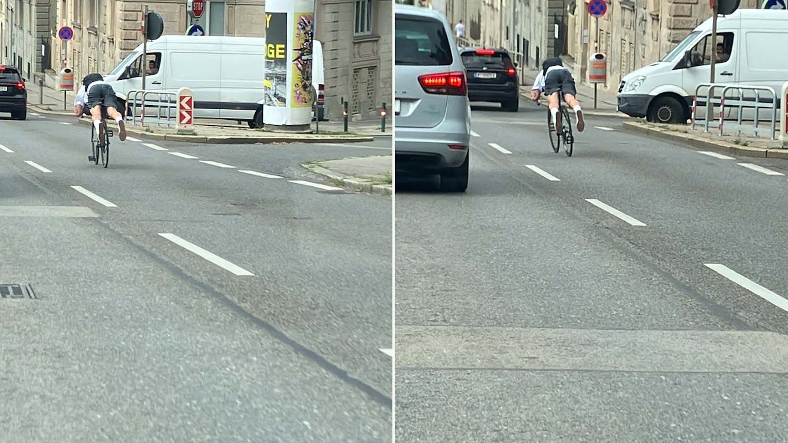 Einen Wiener Radfahrer konnte am Freitag niemand aufhalten – auch kein Radarkasten.