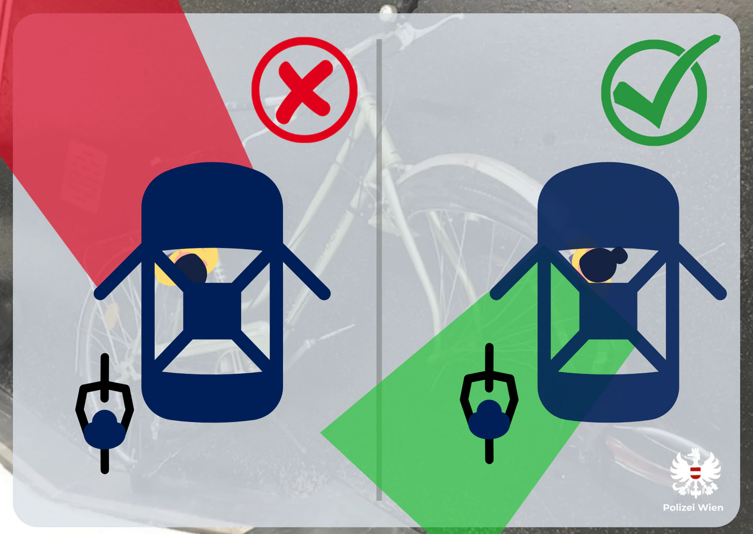 Die Wiener-Polizei warnt vor sogenannten "Dooring"-Unfällen. 