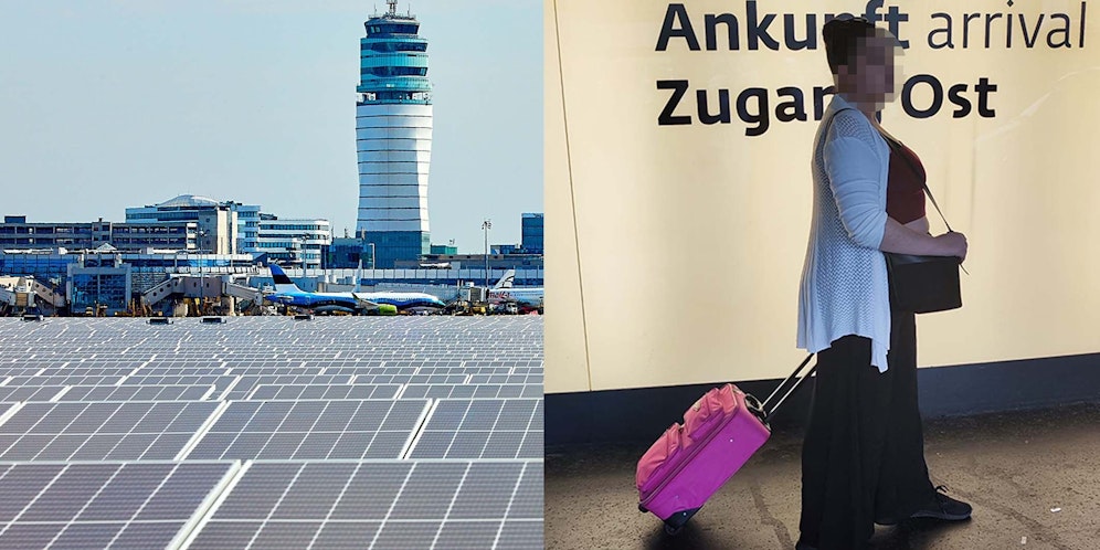 Eine Wienerin verpasste ihren Flieger, weil sie auf die Toilette musste.