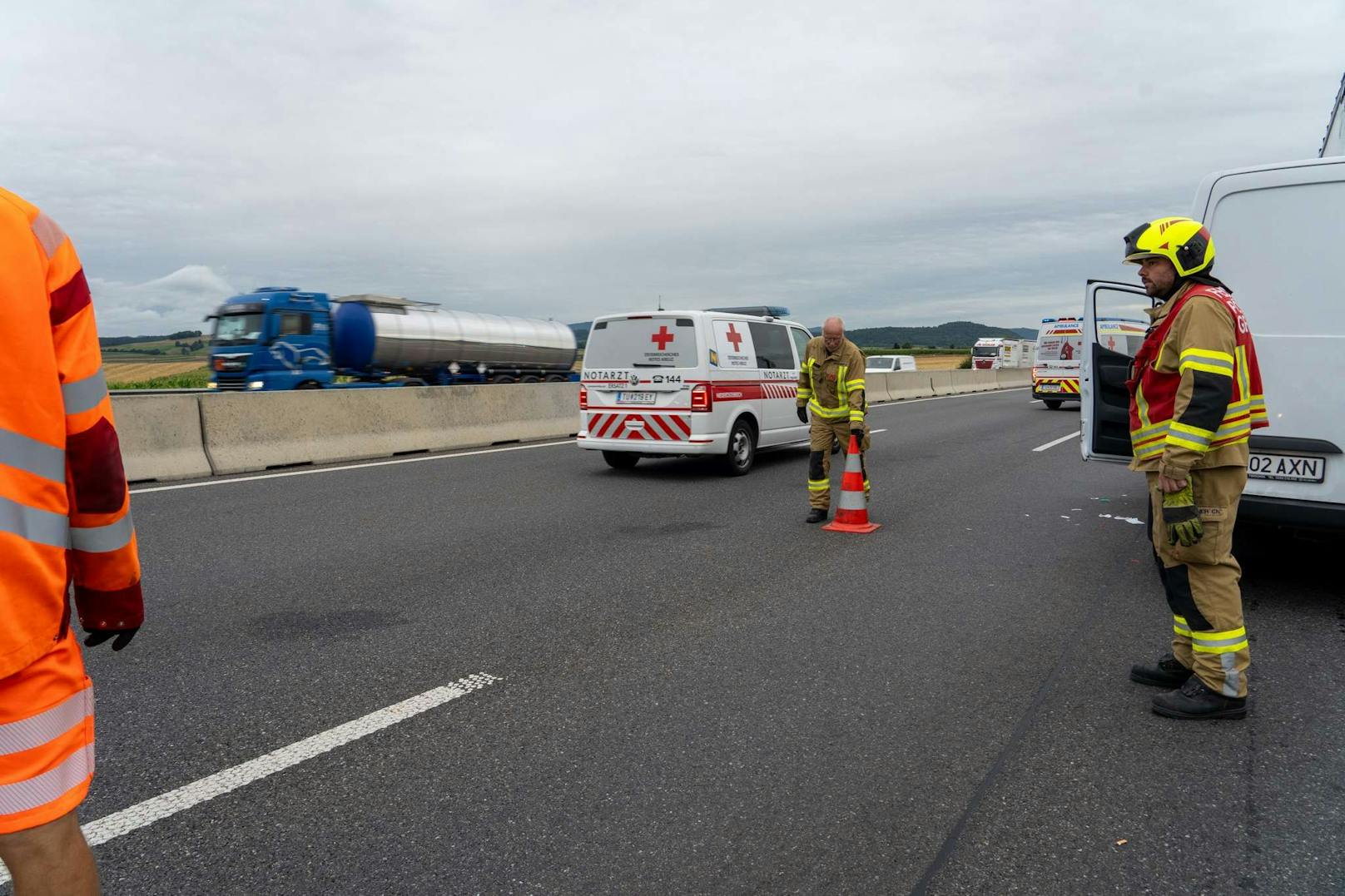 Fünf teils Schwerverletzte bei Unfall auf A1