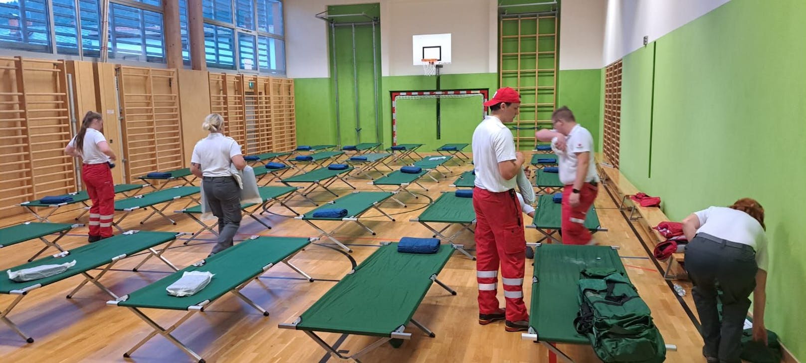 Das Rote Kreuz hat bereits Notquartiere im Bildungscampus St.Paul eingerichtet. 