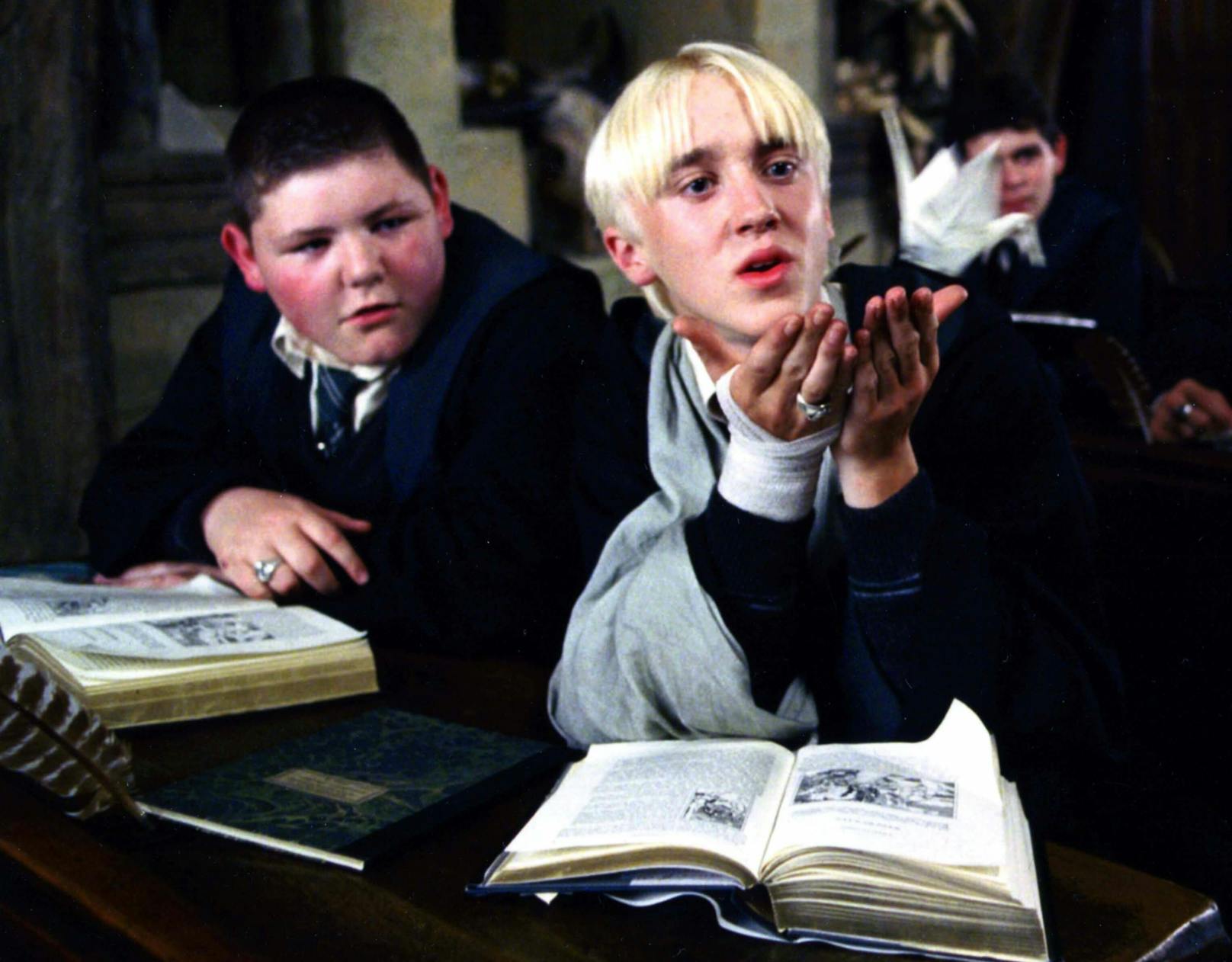 Tom Felton (rechts) und Jamie Waylett in "Harry Potter".