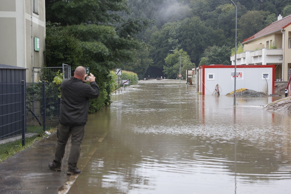Viele Gebäude sind bei Hochwasser 