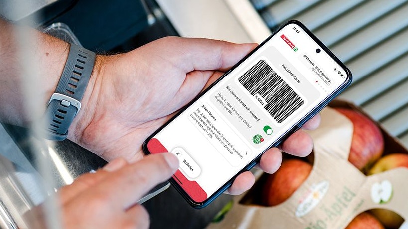 An der Kassa muss nur der Spar-Code gescannt werden.