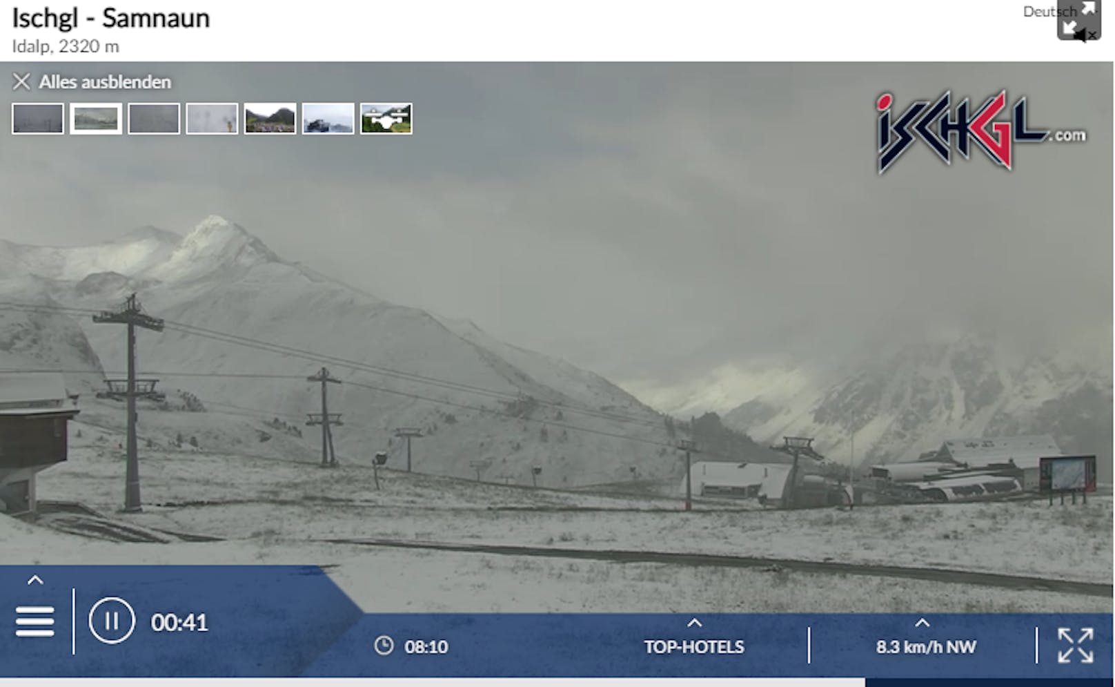 In Ischgl (2.320 m) könnte man wieder Skifahren.