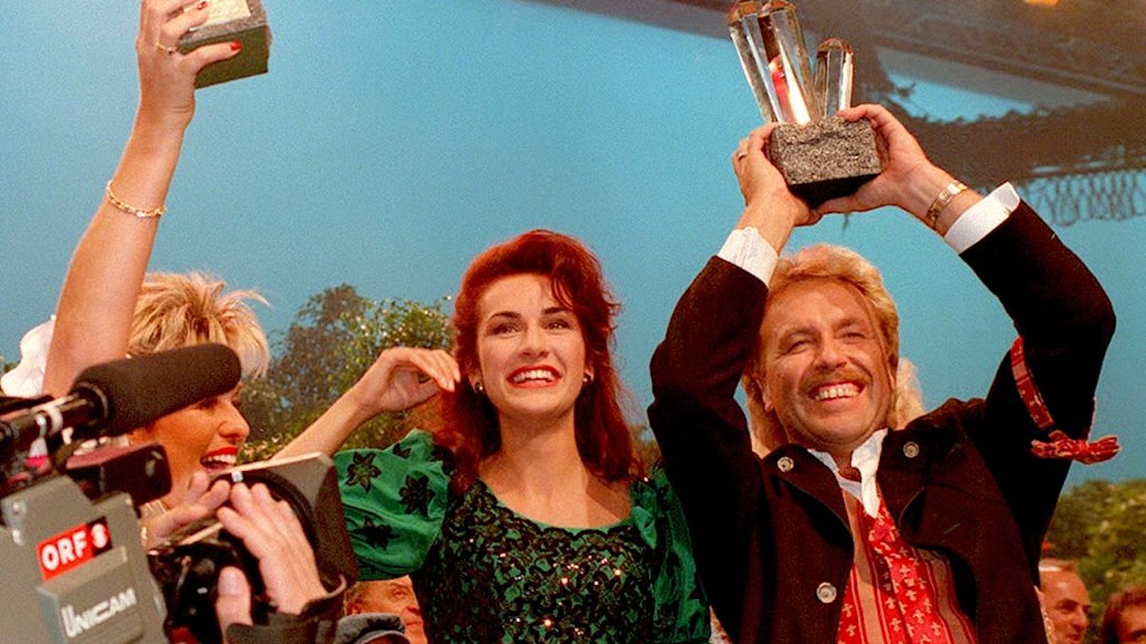 Die Schweizerin <strong>Geraldine Olivier</strong> hat 1995 den "Grand Prix der Volksmusik" in der Wiener Stadthalle gewonnen.