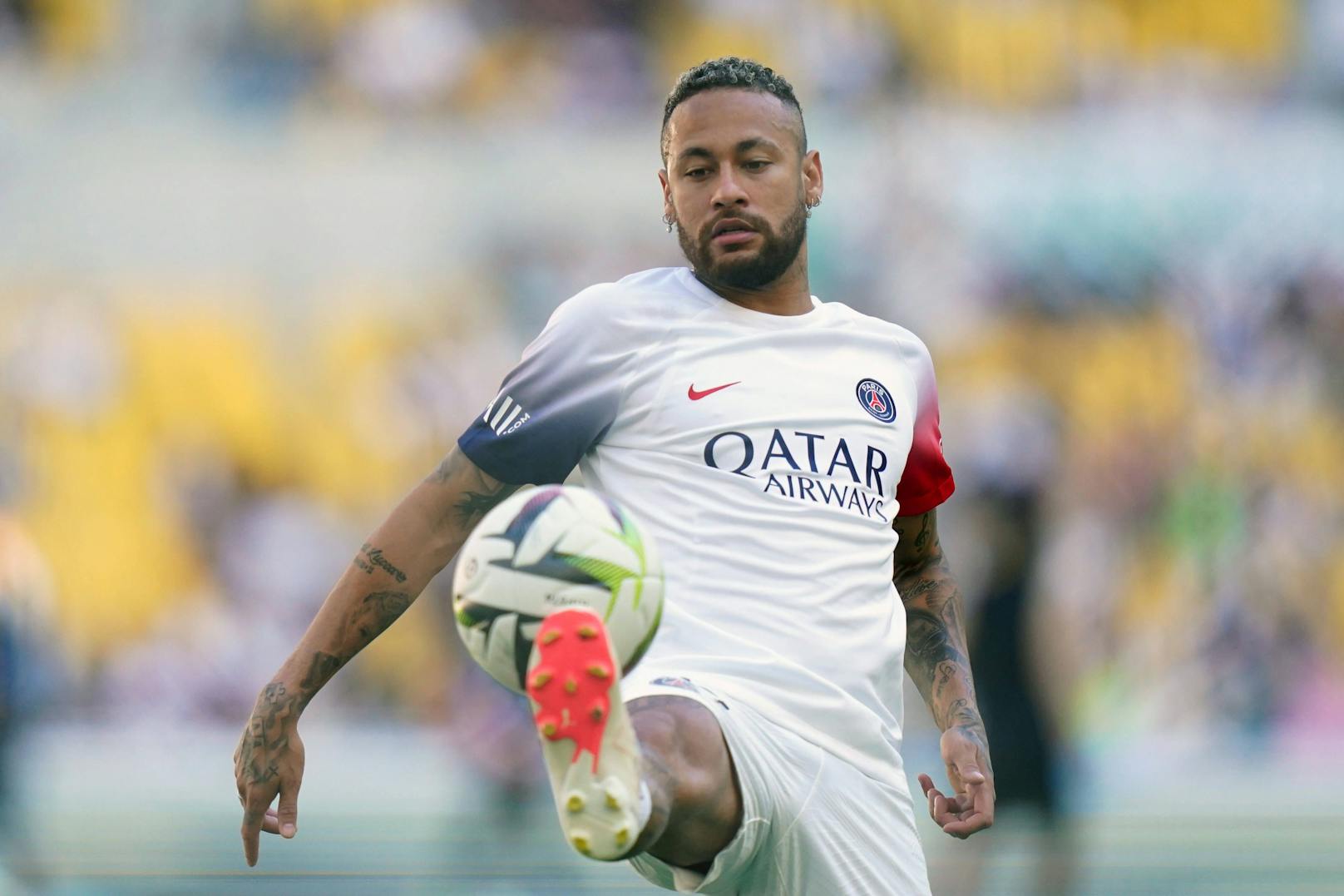 Neymar bei der PSG-Testtour in Südkorea.