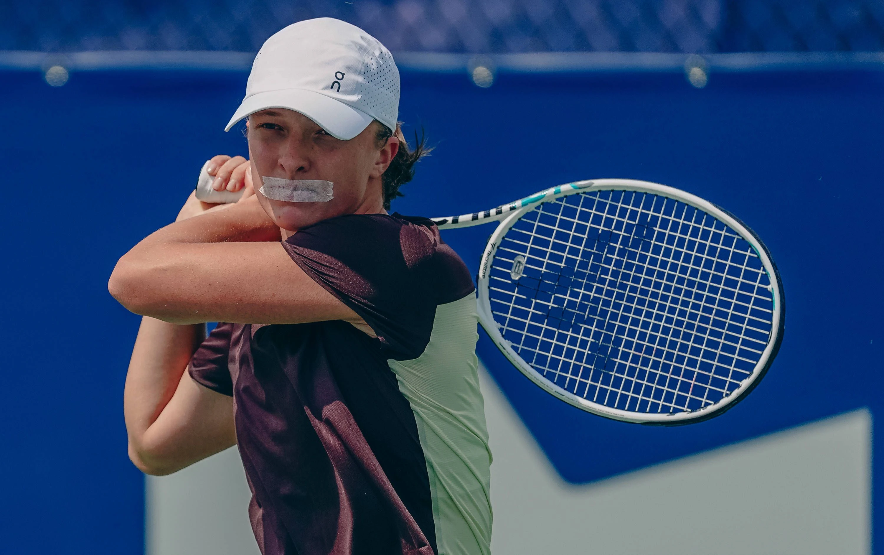 August 4, 2023, Montreal, Quebec, Canada: National Bank Open at IGA Stadium ,Montreal,Quebec,Canada on August-04-2023.Iga swiatek from poland during training at the WTA, Tennis Damen 1000 series national bank open tournament. Montreal Canada - ZUMAl128 20230804_zap_l128_002 Copyright: xPatricexLapointex