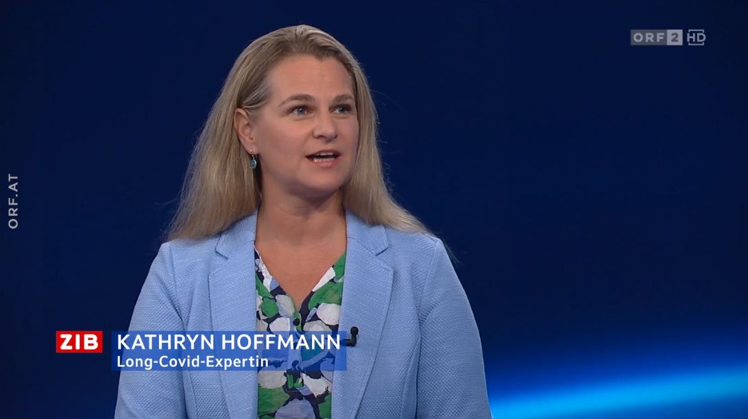 Long-Covid-Expertin Kathryn Hoffmann von der MedUni Wien am 9. August 2023 in der ZIB2 mit Armin Wolf.