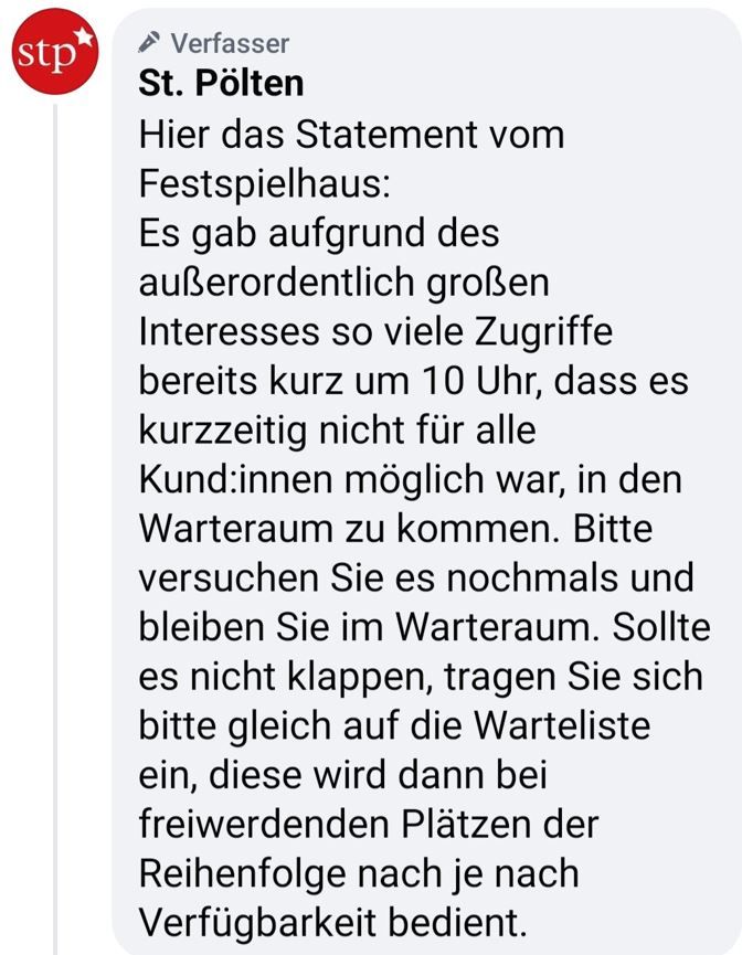 Statement vom Festspielhaus