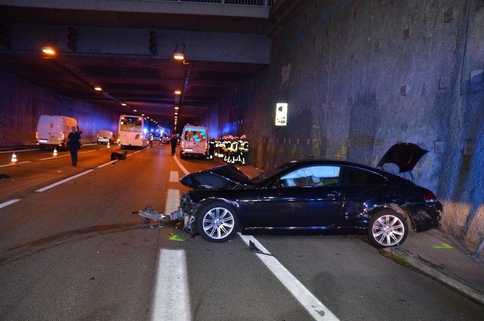 Schwerer Verkehrsunfall auf der A23 in Wien.