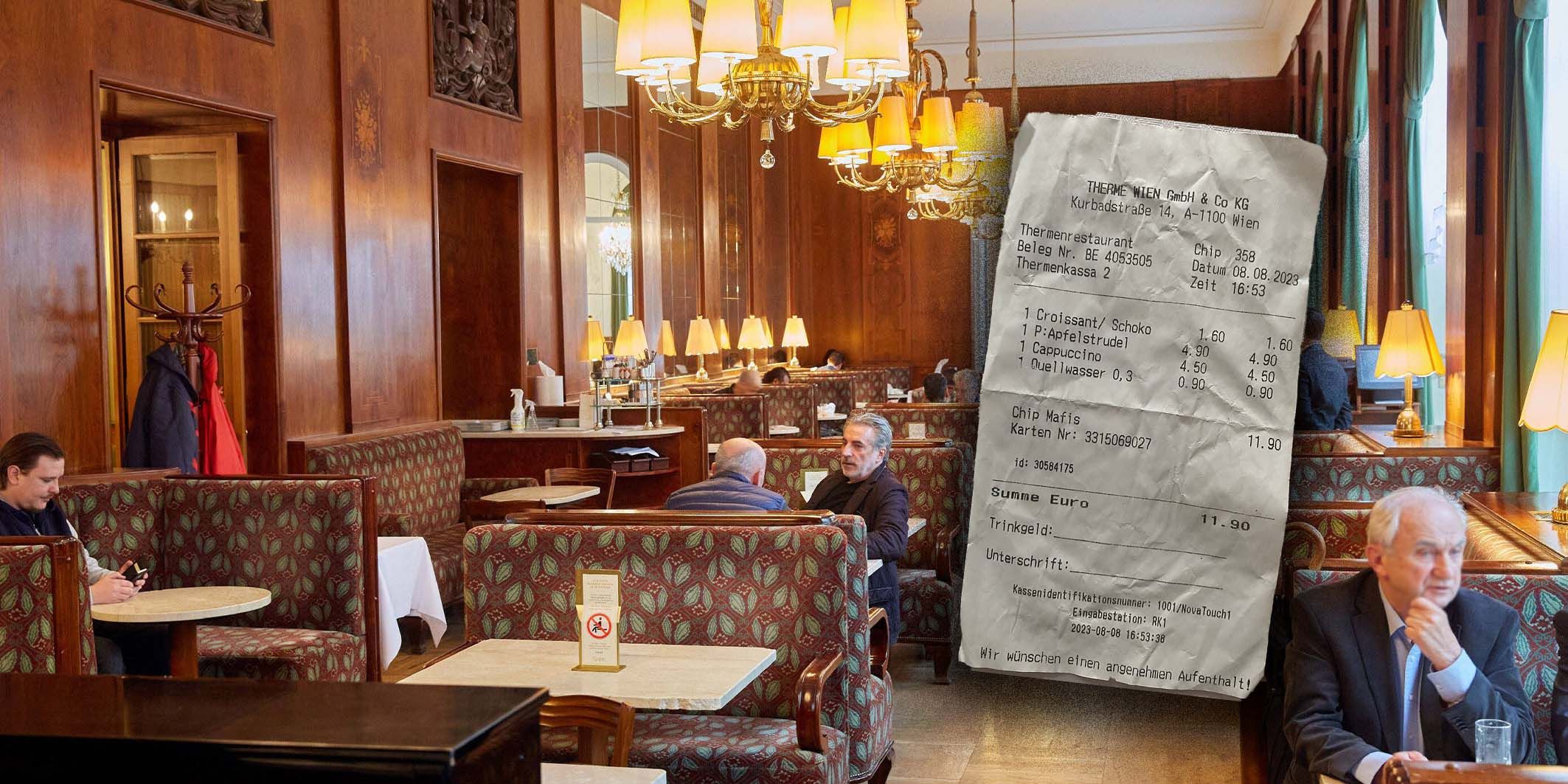 Eine Wienerin ärgerte sich am Dienstag über einen Vorfall in einem Thermen-Café.