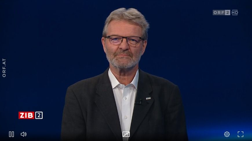 Der Geomorphologe Thomas Glade am späten Freitagabend in der ORF-