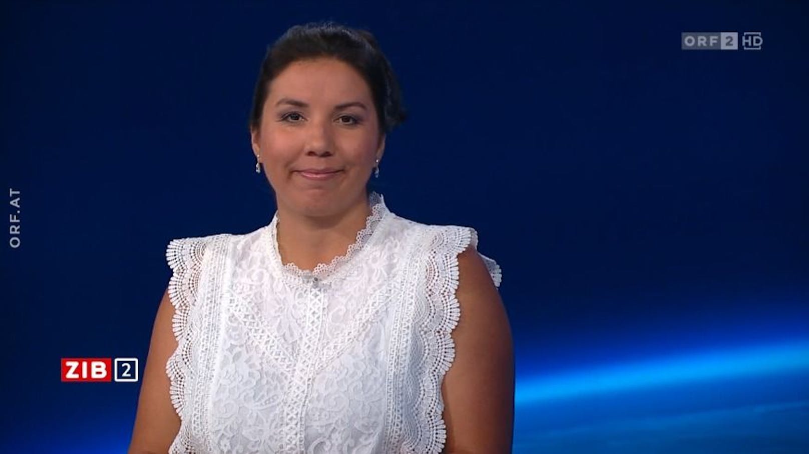 Masomah Regl, gebürtige Afghanin und Politikberaterin in Graz, am späten Sonntagabend in der ORF-ZIB2.