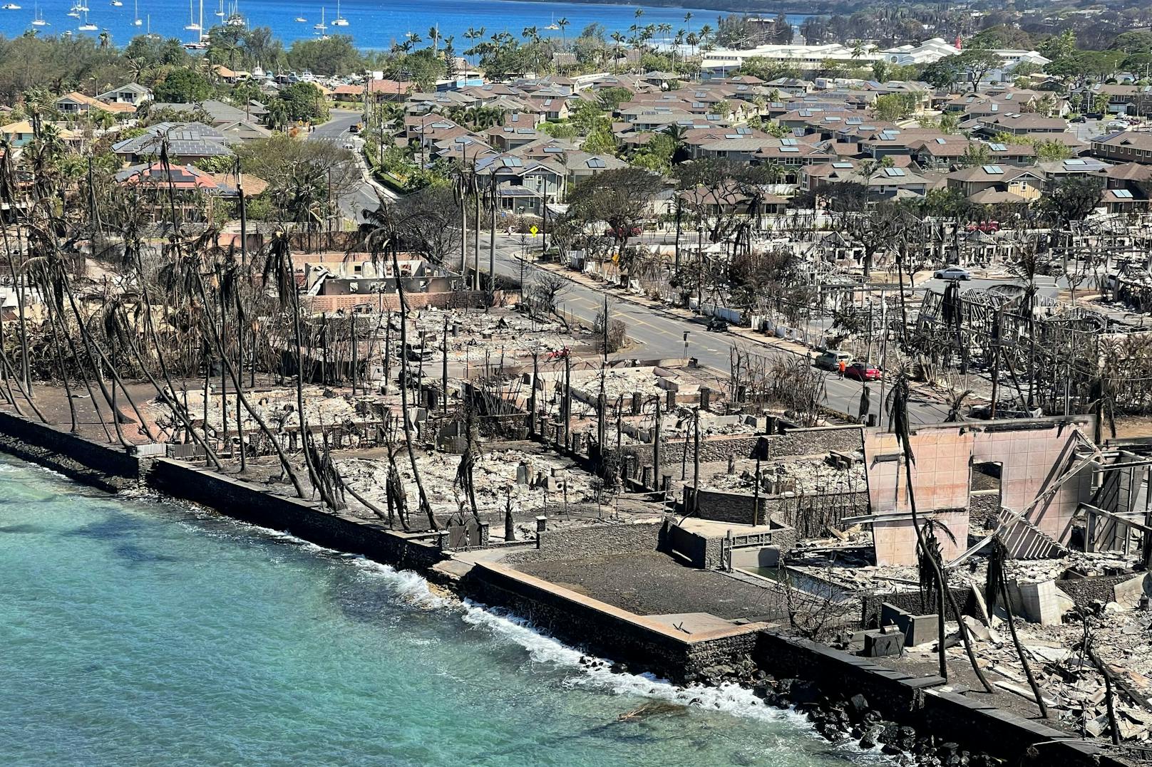 Nach den verheerenden Bränden in Hawaii wird das Ausmaß der Verwüstung deutlich.