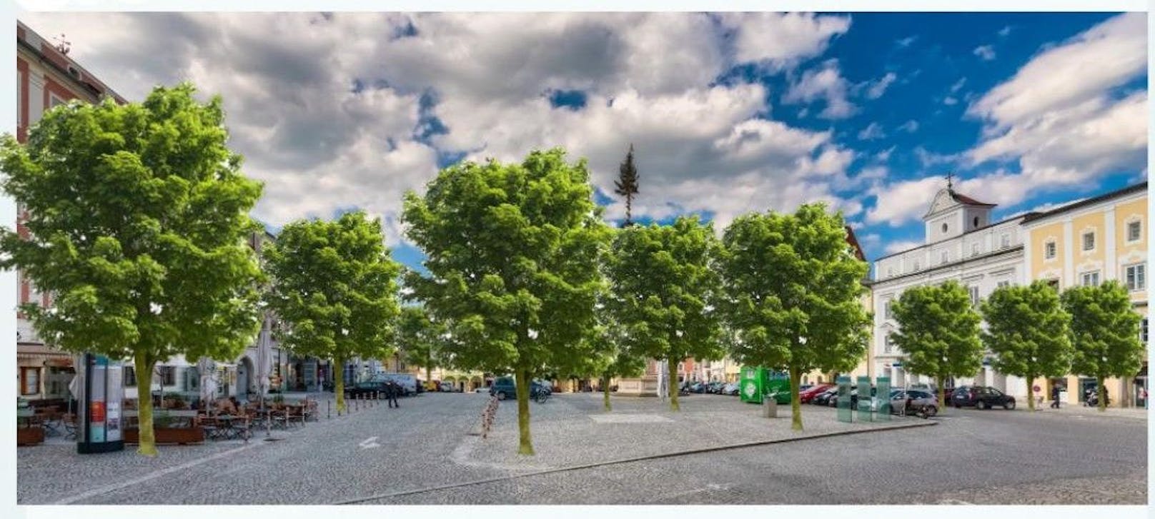 Die Initiative möchte Freistadt gerade in den Sommermonaten zu einer kühlen und naturnahen Stadt machen: Das betrifft auch die Baumpflanzungen am Hauptplatz.