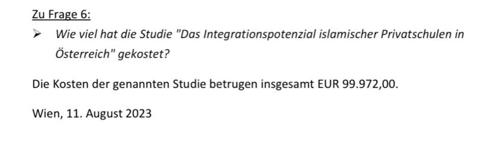 Knapp 100.000 Euro mussten Steuerzahler für die Studie brennen.