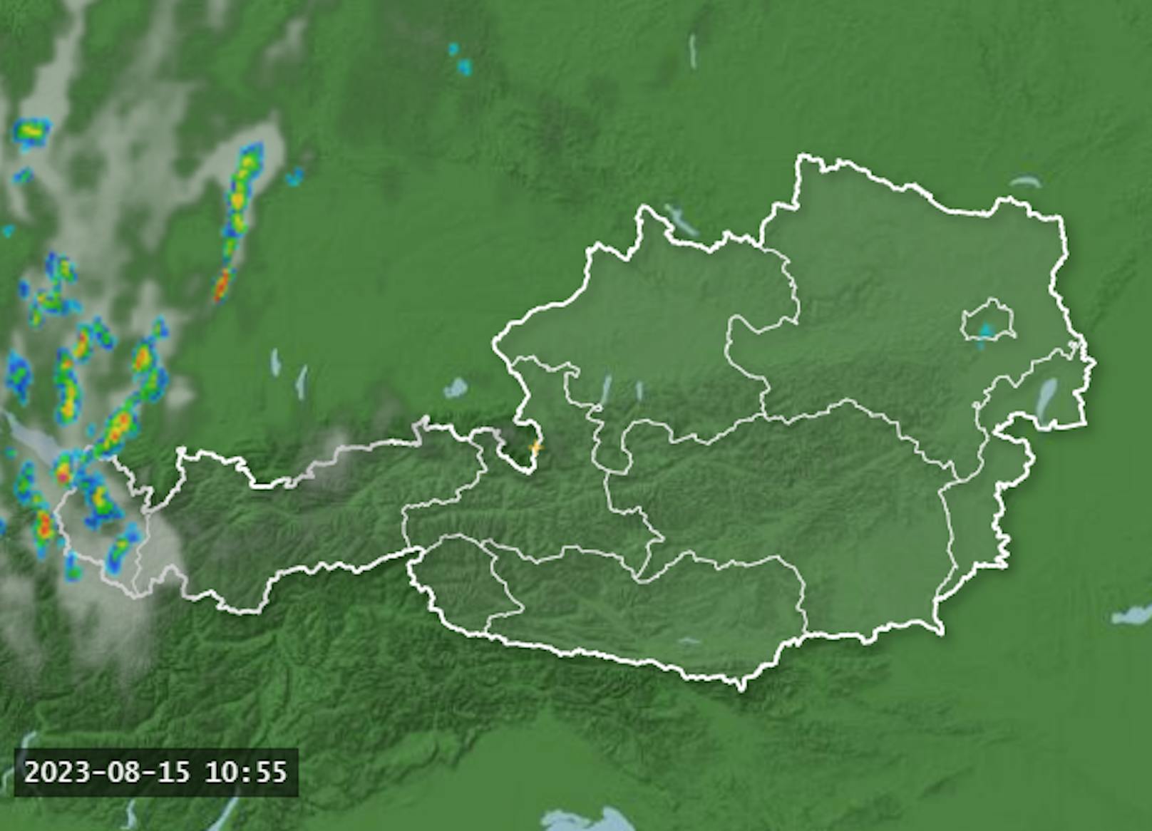 Langsam, aber sicher nähert sich die nächste Unwetter-Zelle.