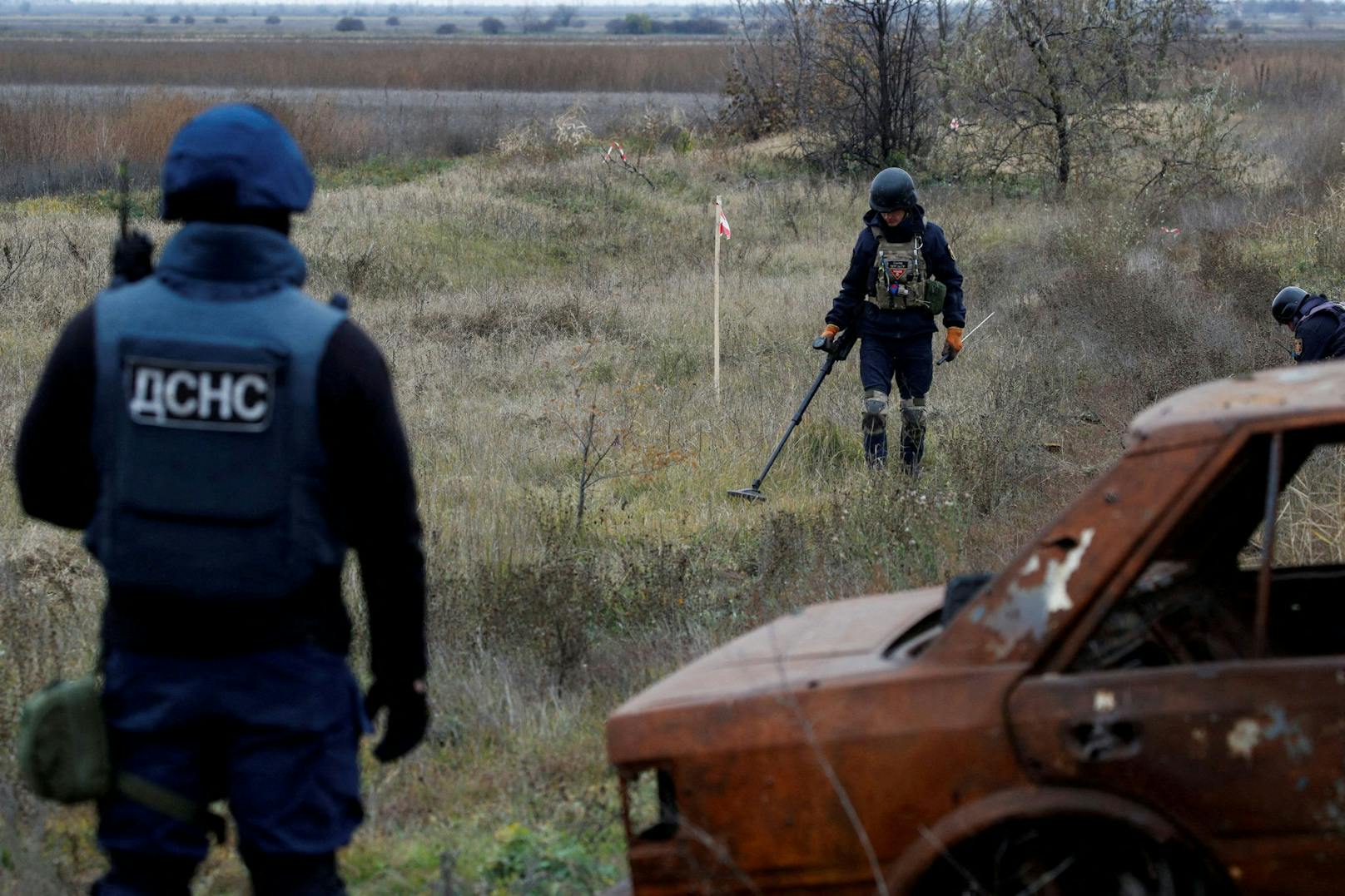 Die Ukraine dürfte seit der russischen Invasion zu den am stärksten verminten Ländern der Welt gehören: 30 Prozent des Landes sind laut Kiew betroffen.