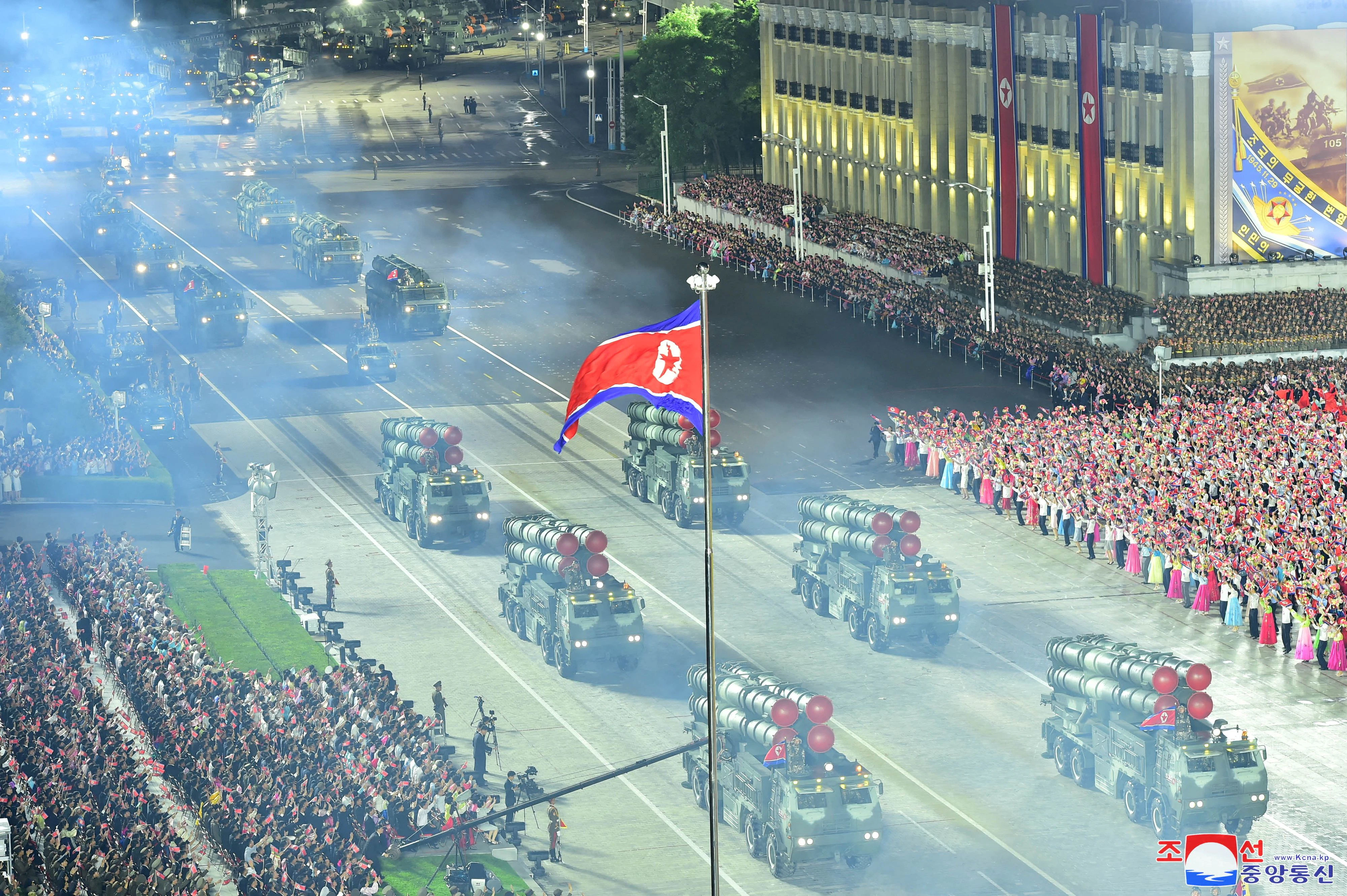 Militärparade in Nordkorea.