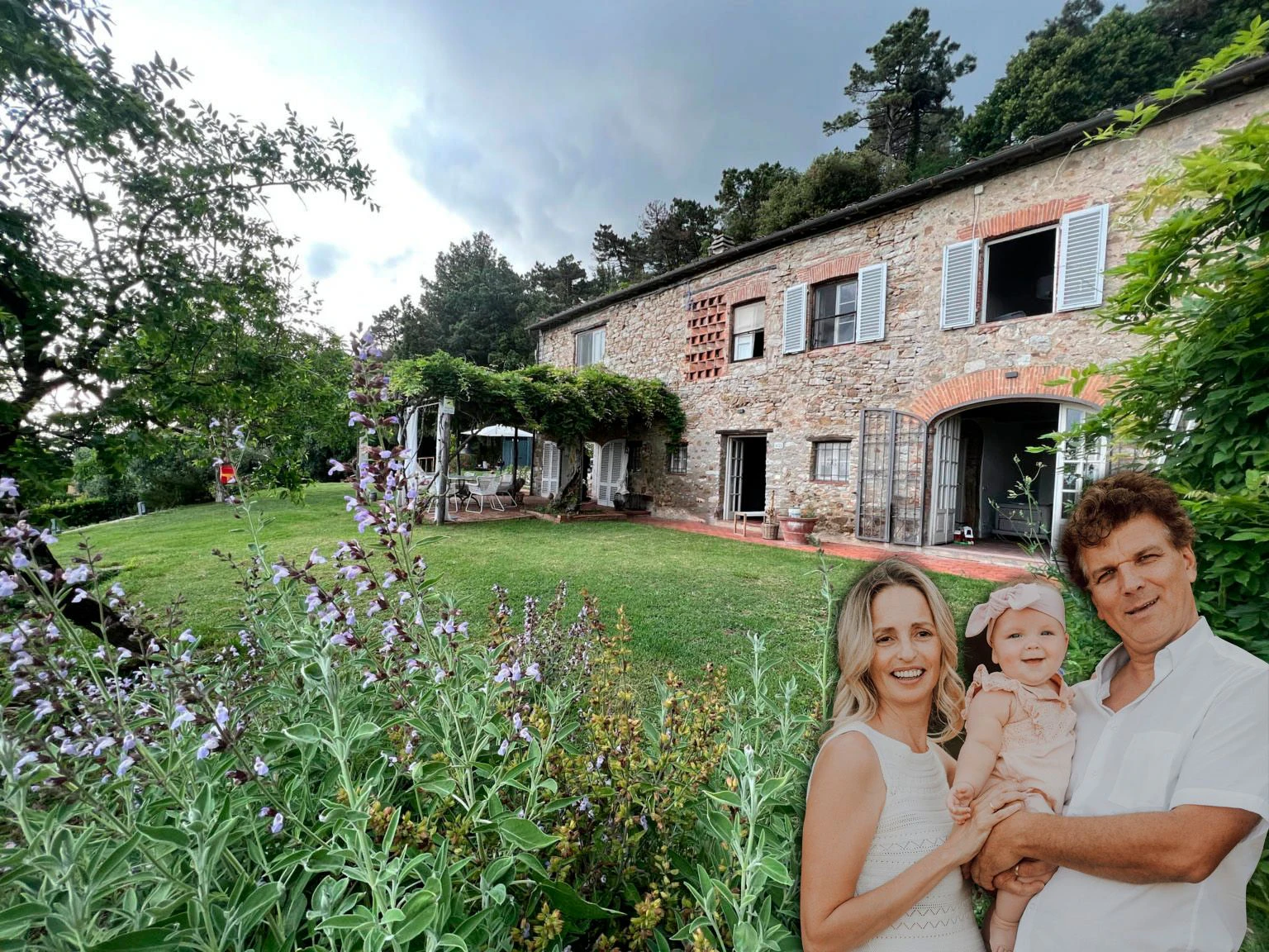 Gesine Görlich-Fletzberger, Tochter Mimi und Ehemann Matthias Fletzberger verschenken eine Woche "Bella Italia" in ihrem Haus in der Toskana.