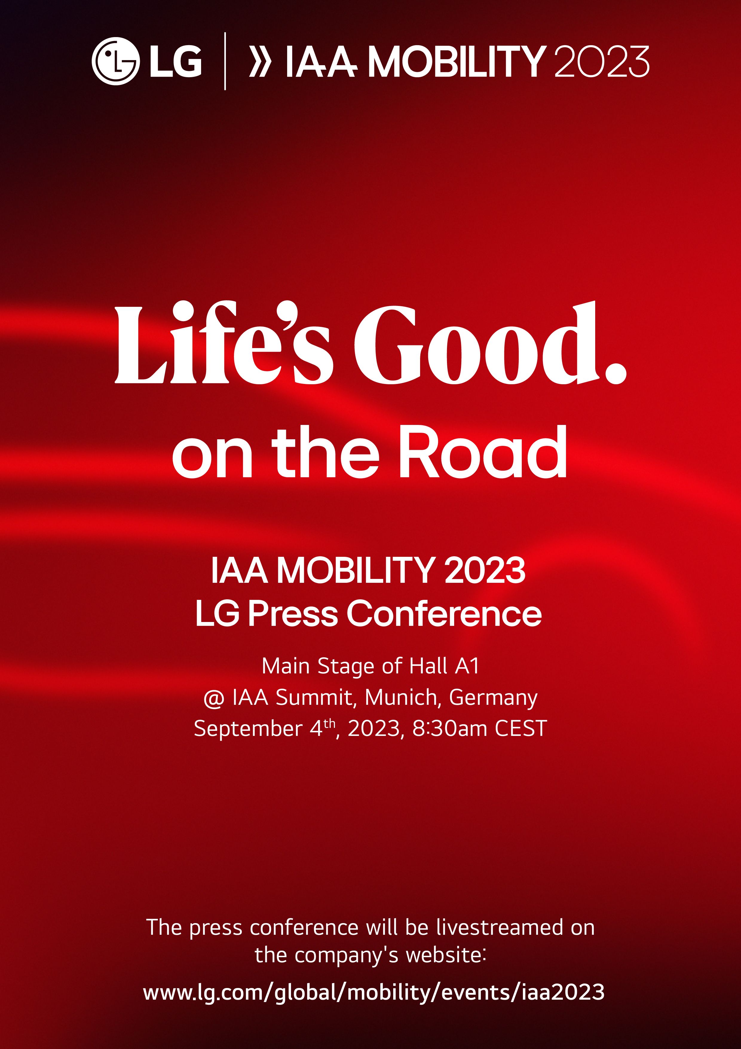 LG CEO präsentiert Vision für Unternehmenszukunft  auf der IAA Mobility 2023.