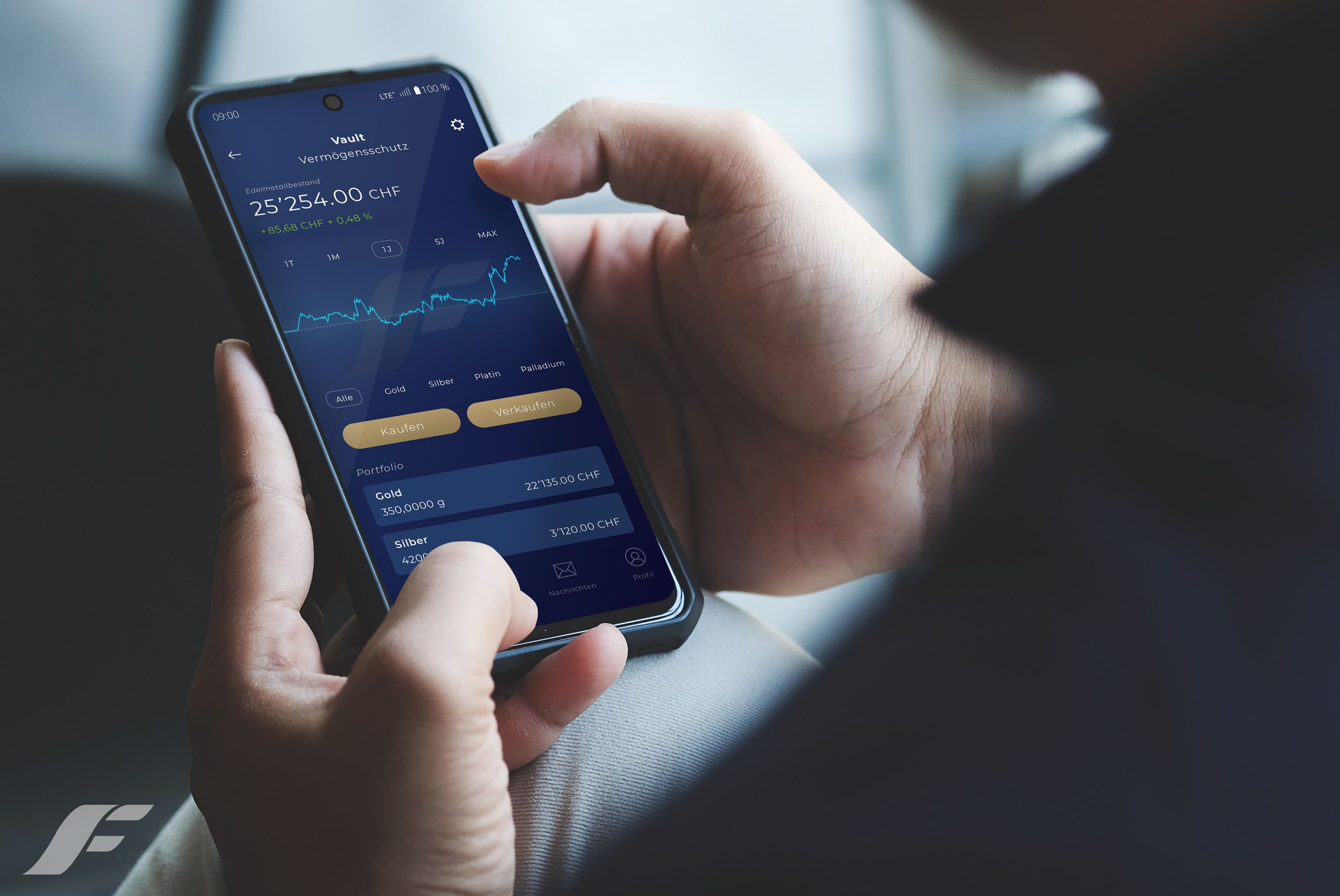 Neue flexgold-App: Sekundenschnell direkt physisches Gold ohne Zwischenhändler kaufen.