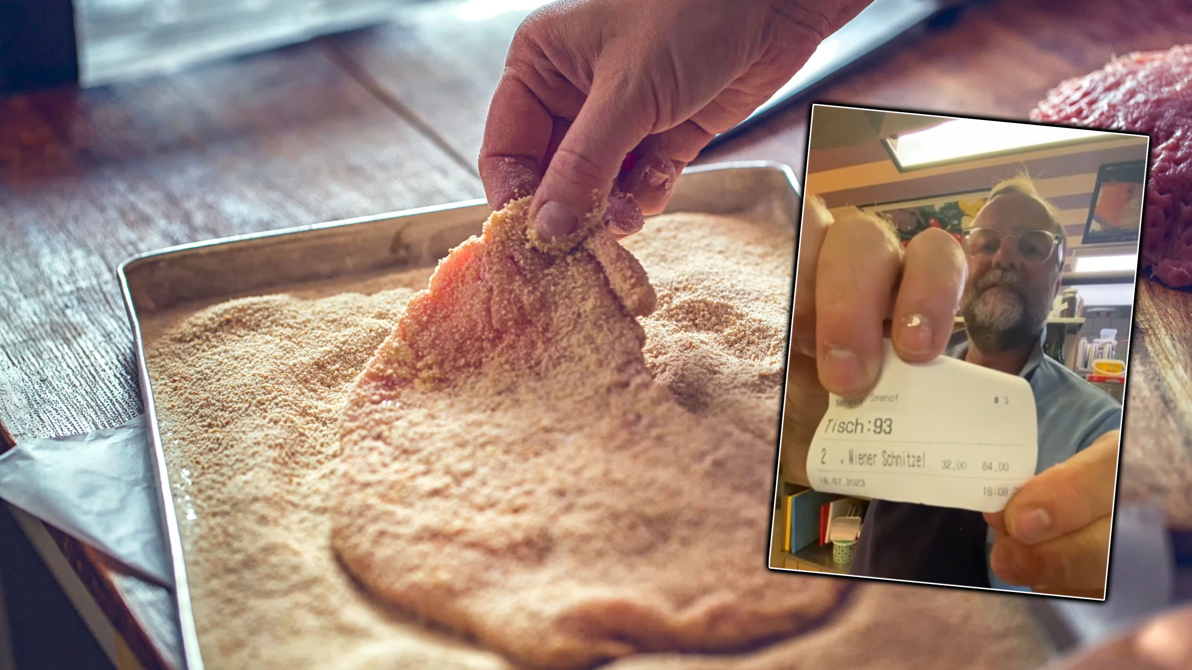 "Inflation" – Promi-Wirt serviert Schnitzel für 64 Euro
