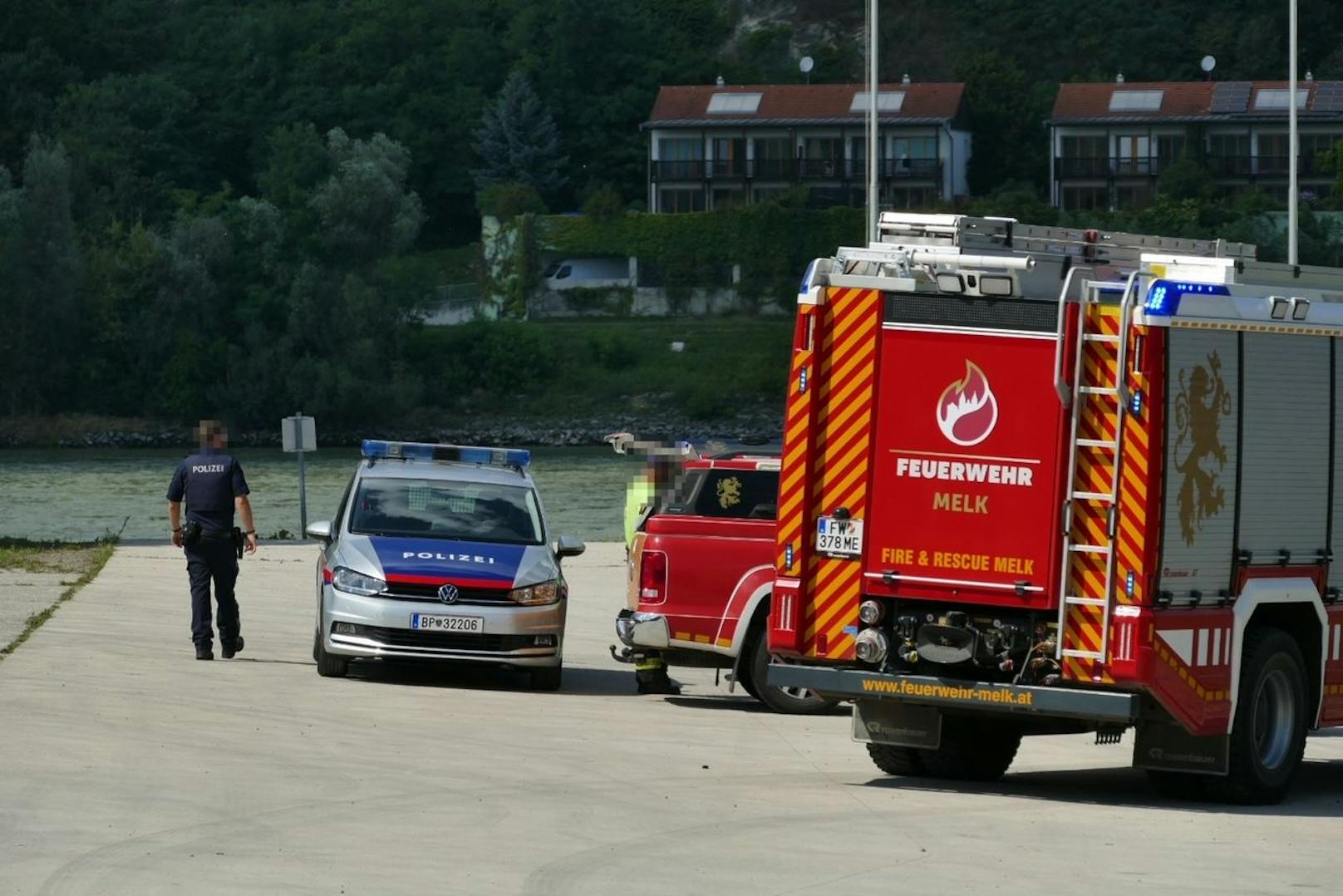 Einsatzkräfte im Einsatz in Melk