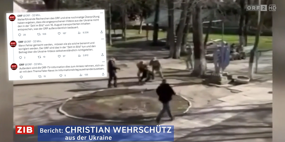 Der ORF zeigte von Russland aus dem Kontext gerissene Videos.