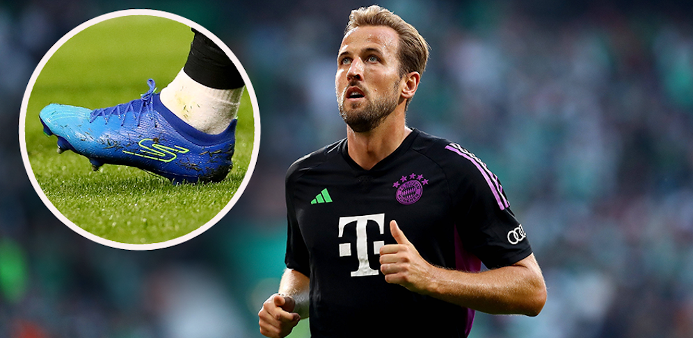 Bayern-Star Harry Kane kickte erstmals in seinen neuen Schuhen. 
