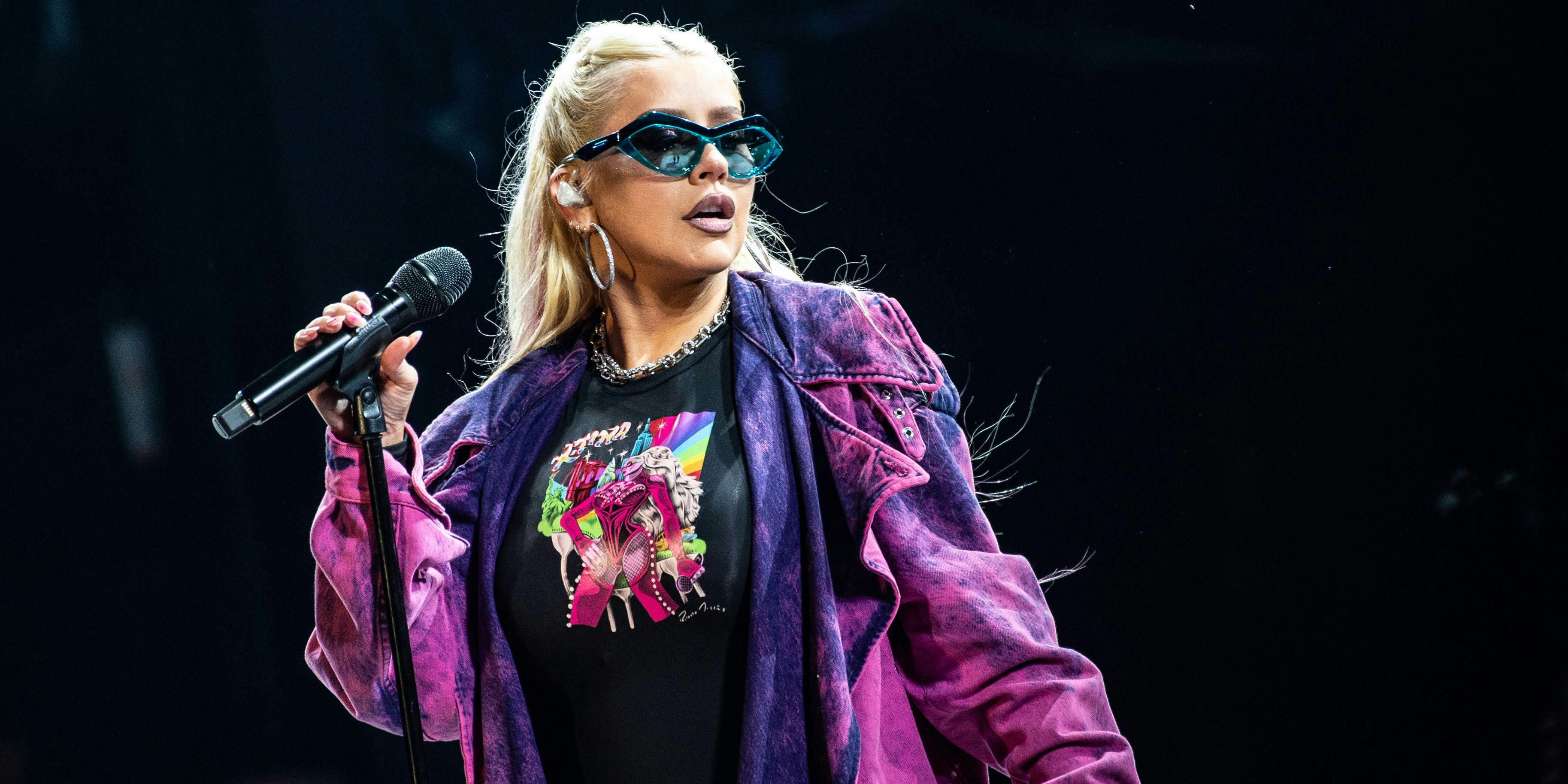 Christina Aguilera war mit ihrer Familie unterwegs.