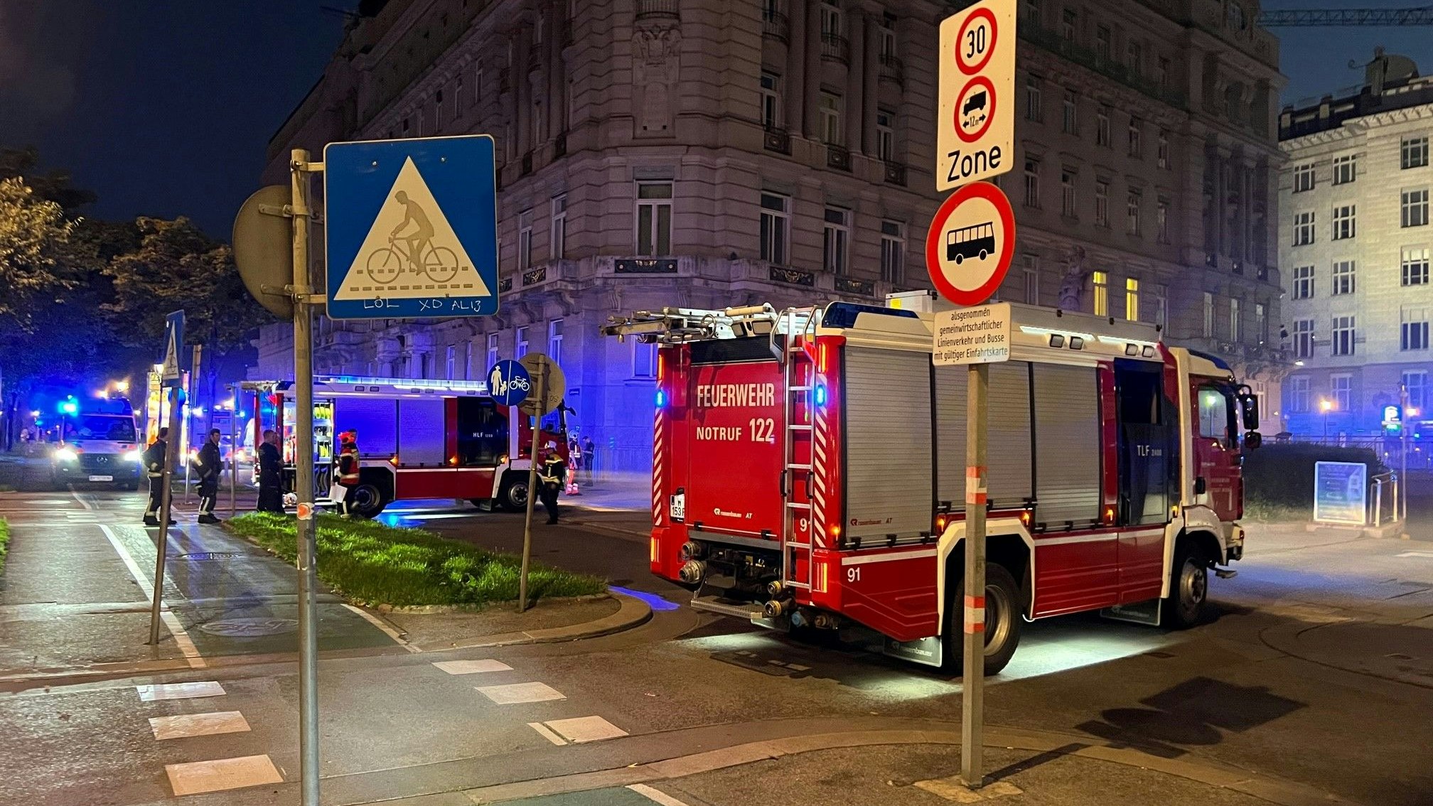 Großeinsatz der Feuerwehr in der Wiener Inneren Stadt.