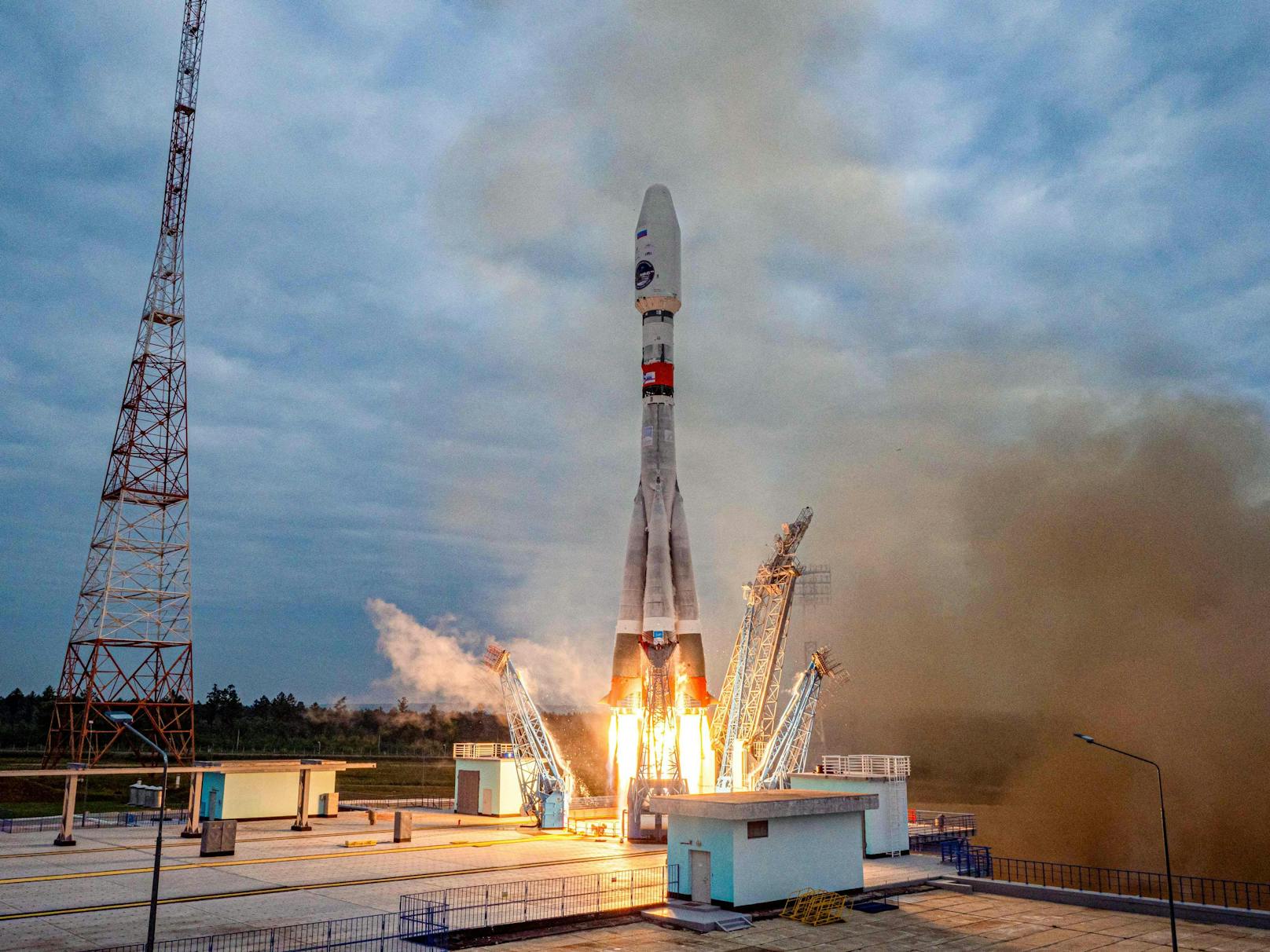 Eine Sojus 2.1b-Rakete beförderte am 11. August 2023 die russische Raumsonde Luna-25 ins All.