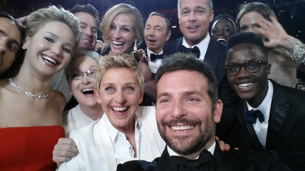 War auf X aka Twitter verschwunden: Das wohl berühmteste Selfie von der Oscar-Verleihung. (2. März 2014)