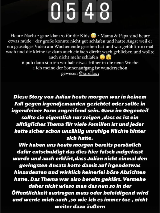 Sarah Engels versucht die Wogen zu glätten.