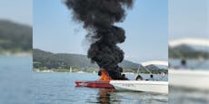 Urlauber leihen Boot am Wörthersee aus, dann brennt es