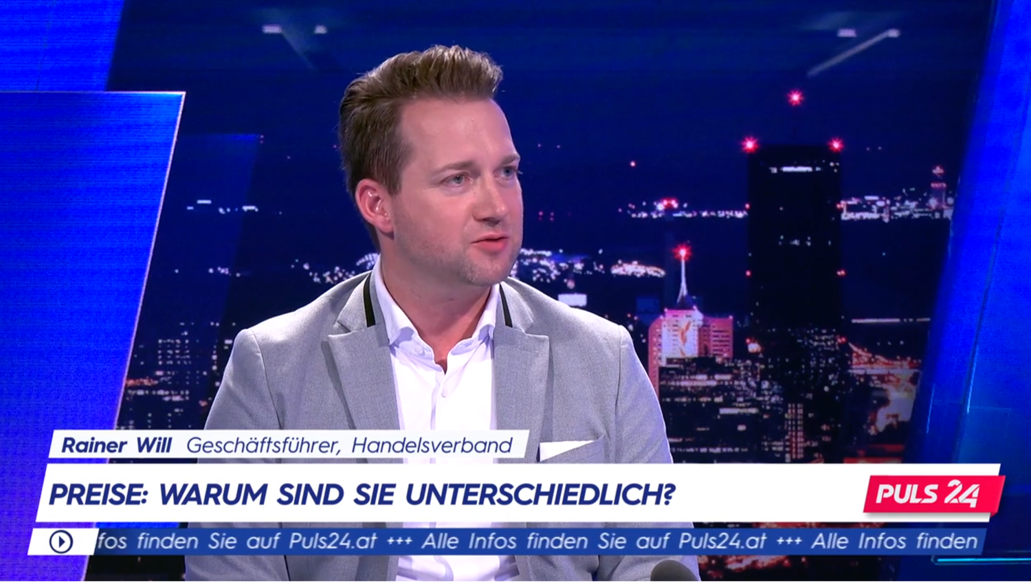 Handelsverband-Geschäftsführer am Dienstag im Gespräch auf Puls 24.