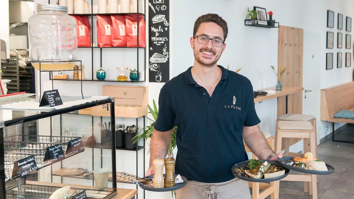 das französische lokal la plume in der hainburger straße in wien landstraße, , 20230821 foto: helmut graf/tageszeitung heute