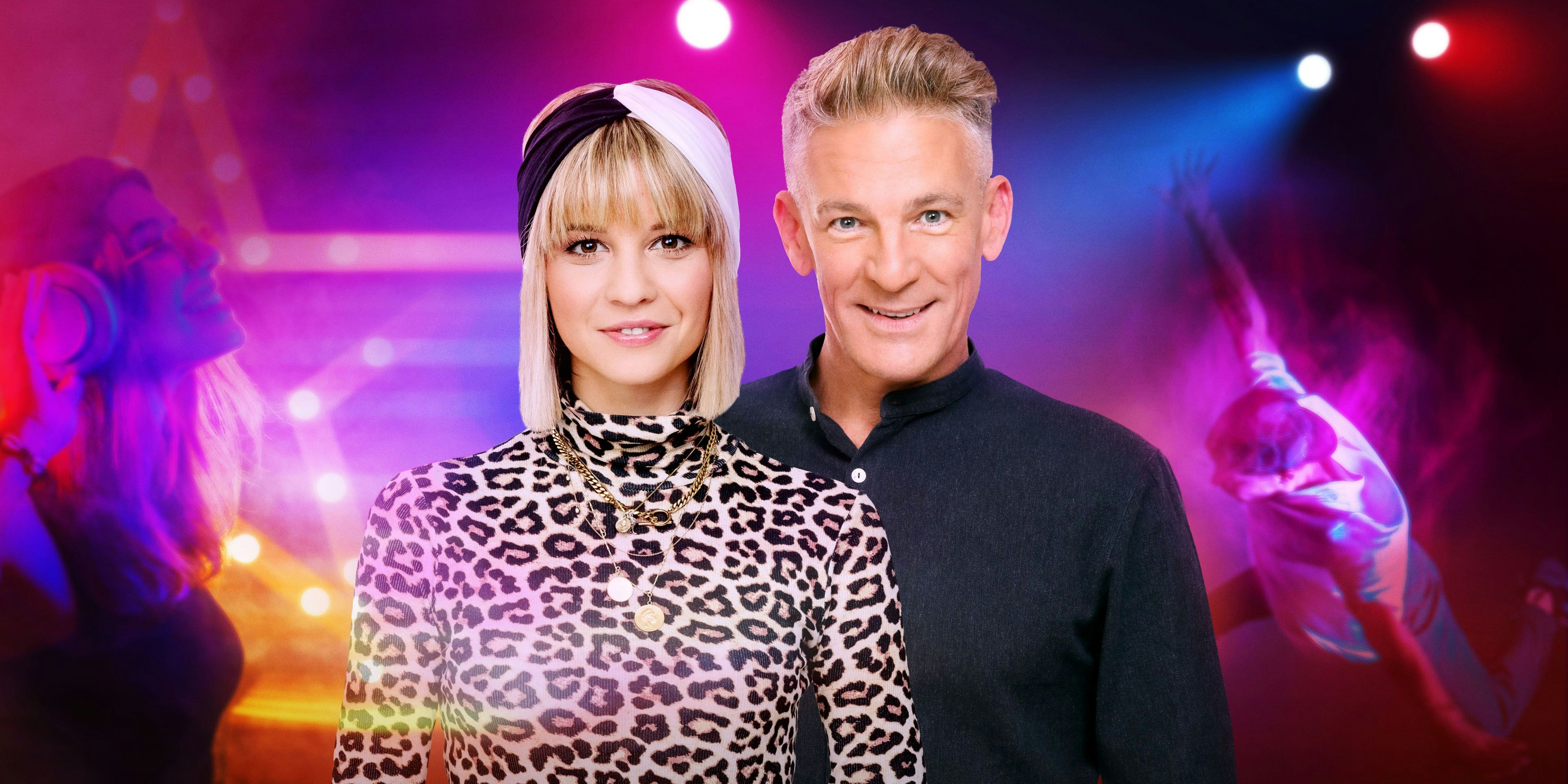 Fanny Stapf und Andi Knoll präsentieren "Die große Chance - Let?s sing and dance" im ORF.