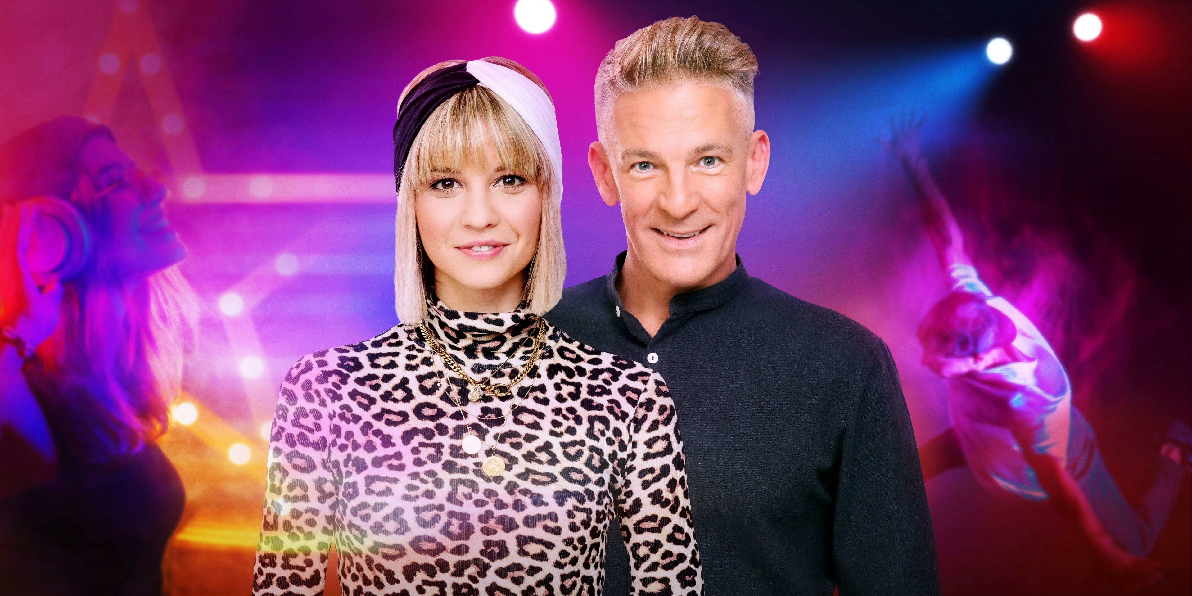 Fanny Stapf und Andi Knoll präsentieren "Die große Chance - Let?s sing and dance" im ORF.